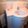 Mobiletto bagno con top in Marmo Rosa Portogallo Montecchi marmi e graniti Modena